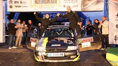 Alexey Lukyanyuk "vuela" con el Skoda en Lanzarote y gana su primer rallye del CCRA