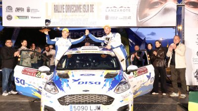 Alexey Lukyanyuk "vuela" con el Skoda en Lanzarote y gana su primer rallye del CCRA