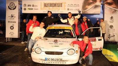 Alexey Lukyanyuk "vuela" con el Skoda en Lanzarote y gana su primer rallye del CCRA