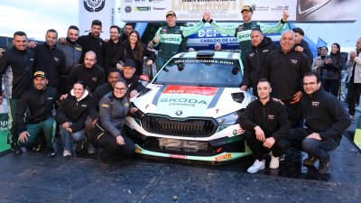 Alexey Lukyanyuk "vuela" con el Skoda en Lanzarote y gana su primer rallye del CCRA