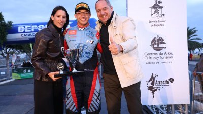 Alexey Lukyanyuk "vuela" con el Skoda en Lanzarote y gana su primer rallye del CCRA