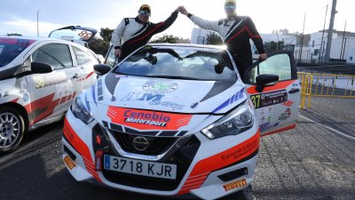 Alexey Lukyanyuk "vuela" con el Skoda en Lanzarote y gana su primer rallye del CCRA