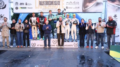 Alexey Lukyanyuk "vuela" con el Skoda en Lanzarote y gana su primer rallye del CCRA
