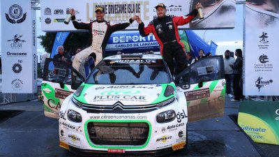 Alexey Lukyanyuk "vuela" con el Skoda en Lanzarote y gana su primer rallye del CCRA