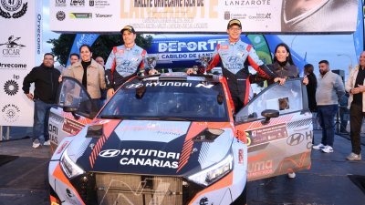 Alexey Lukyanyuk "vuela" con el Skoda en Lanzarote y gana su primer rallye del CCRA