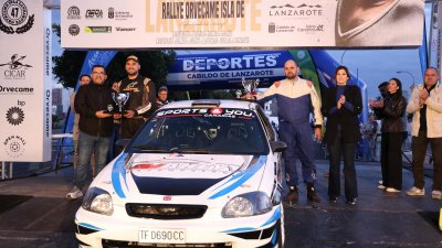 Alexey Lukyanyuk "vuela" con el Skoda en Lanzarote y gana su primer rallye del CCRA