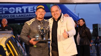 Alexey Lukyanyuk "vuela" con el Skoda en Lanzarote y gana su primer rallye del CCRA