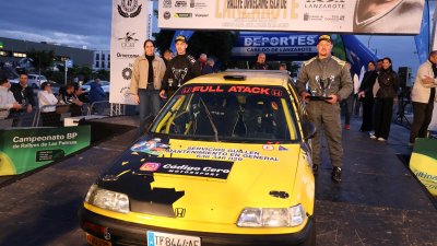 Alexey Lukyanyuk "vuela" con el Skoda en Lanzarote y gana su primer rallye del CCRA