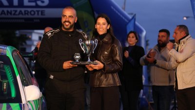 Alexey Lukyanyuk "vuela" con el Skoda en Lanzarote y gana su primer rallye del CCRA