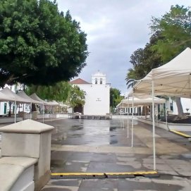Aspecto que presenta la plaza de Yaiza