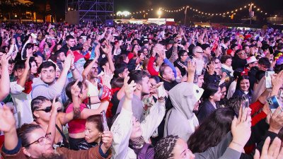 Elvis Crespo durante su concierto en Playa Blanca
