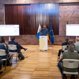 Yeray Martínez durante la jornada preventiva sobre el cambio climático
