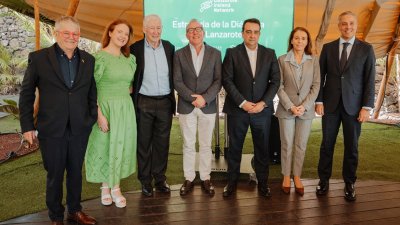 Los impulsores junto a José Valle y Susana Pérez