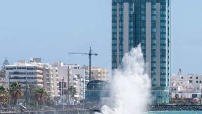 Oleaje en el litoral de Arrecife