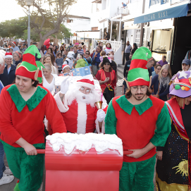 Visita de Papá Noel a Playa Blanca