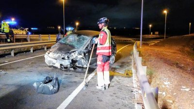 Accidente a la salida de Costa Teguise