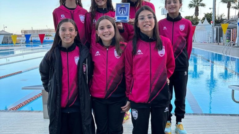 El equipo femenino alevín del CD ESNA Lanzarote