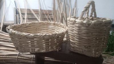 Cestas de pírgano elaboradas por Ruymán de León