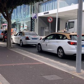 Taxis en Puerto del Carmen.
