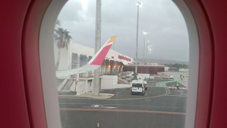 Vuelo de Iberia Express en Lanzarote. Foto: David Merino.