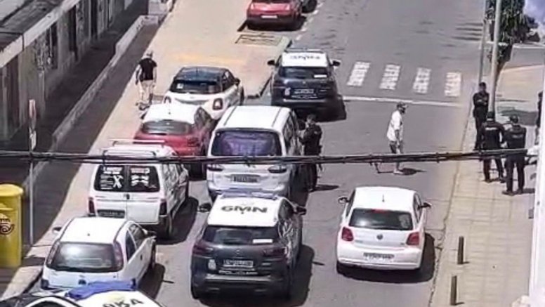 Agentes de la Policía Nacional en el lugar del los hechos