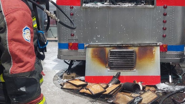 Incendio de una caravana en Costa Teguise