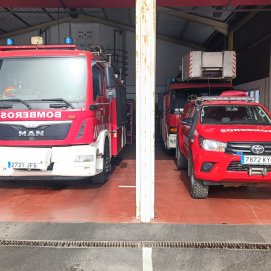 Vehículos de los bomberos del Consorcio de Seguridad y Emergencias.