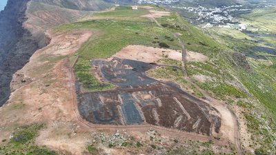 Trabajos de restauración de las cumbres de Famara