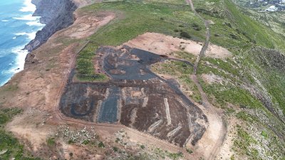 Trabajos de restauración de las cumbres de Famara