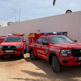 Efectivos de emergencias en La Graciosa
