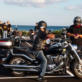 Concentración de motos en Lanzarote en una imagen de archivo