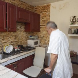 Uno de los vecinos afectados por el desahucio previsto para el próximo 7 de marzo. Foto: Juan Mateos.