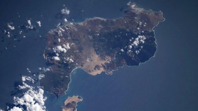 Imagen de Lanzarote y La Graciosa desde el espacio. Foto: Agencia Espacial Europea