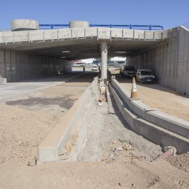 Avance de las obras del paso inferior de Playa Honda