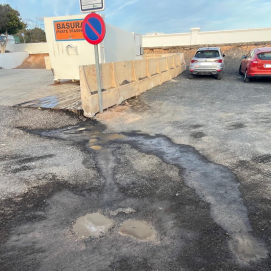 Compactadora de residuos en Playa Blanca