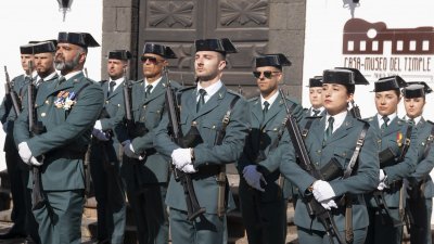Acto conmemorativo de la Guardia Civil en Teguise. Foto: Juan Mateos