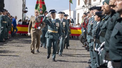 Acto conmemorativo de la Guardia Civil en Teguise. Foto: Juan Mateos