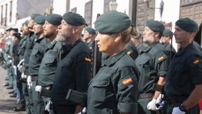 Acto conmemorativo de la Guardia Civil en Teguise. Foto: Juan Mateos