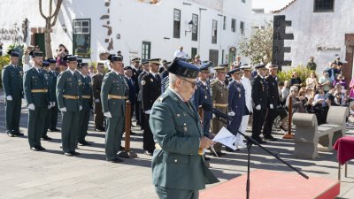 Acto conmemorativo de la Guardia Civil en Teguise. Foto: Juan Mateos
