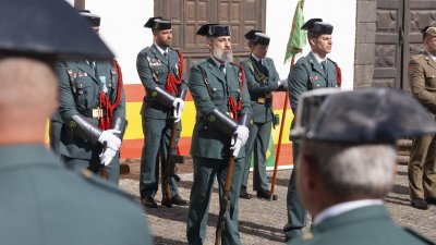 Acto conmemorativo de la Guardia Civil en Teguise. Foto: Juan Mateos