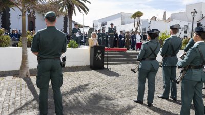 Acto conmemorativo de la Guardia Civil en Teguise. Foto: Juan Mateos