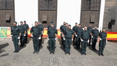 Acto conmemorativo de la Guardia Civil en Teguise. Foto: Juan Mateos