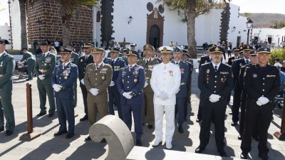 Acto conmemorativo de la Guardia Civil en Teguise. Foto: Juan Mateos