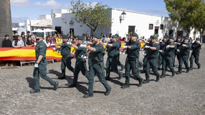 Acto conmemorativo de la Guardia Civil en Teguise. Foto: Juan Mateos