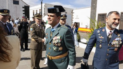 Acto conmemorativo de la Guardia Civil en Teguise. Foto: Juan Mateos