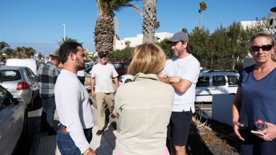 Concentración en uno de los esqueletos de Costa Teguise