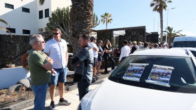 Concentración en uno de los esqueletos de Costa Teguise