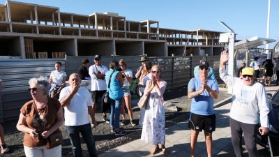 Concentración en uno de los esqueletos de Costa Teguise