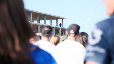 Concentración en uno de los esqueletos de Costa Teguise