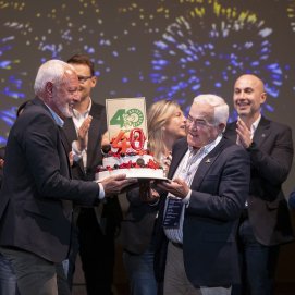 Javier Puga, consejero delegado, y José Abraham Domínguez, presidente. Supermercados.